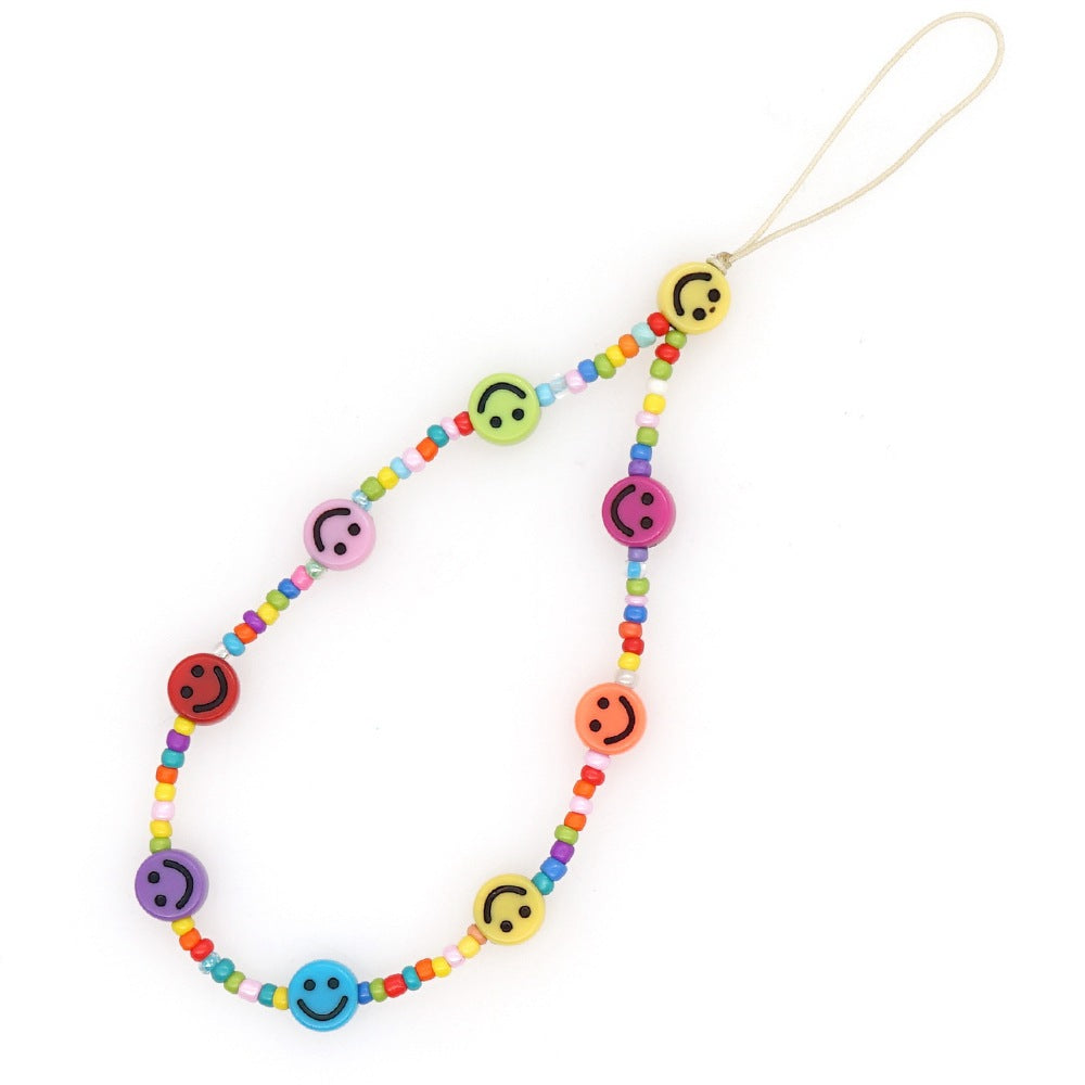 Wholesale Acrylic Ball Nylon Phone Lanyard